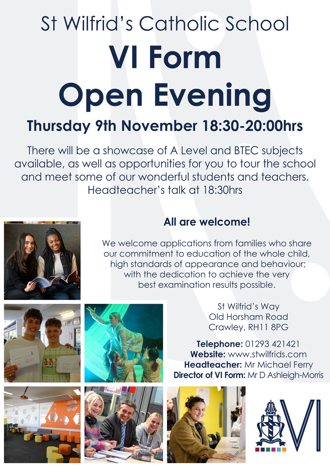 St Wilfrid's Catholic School VI Form Open Evening